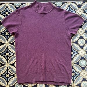 Sag Harbor Purple Mock Neck Sweater Women’s size L